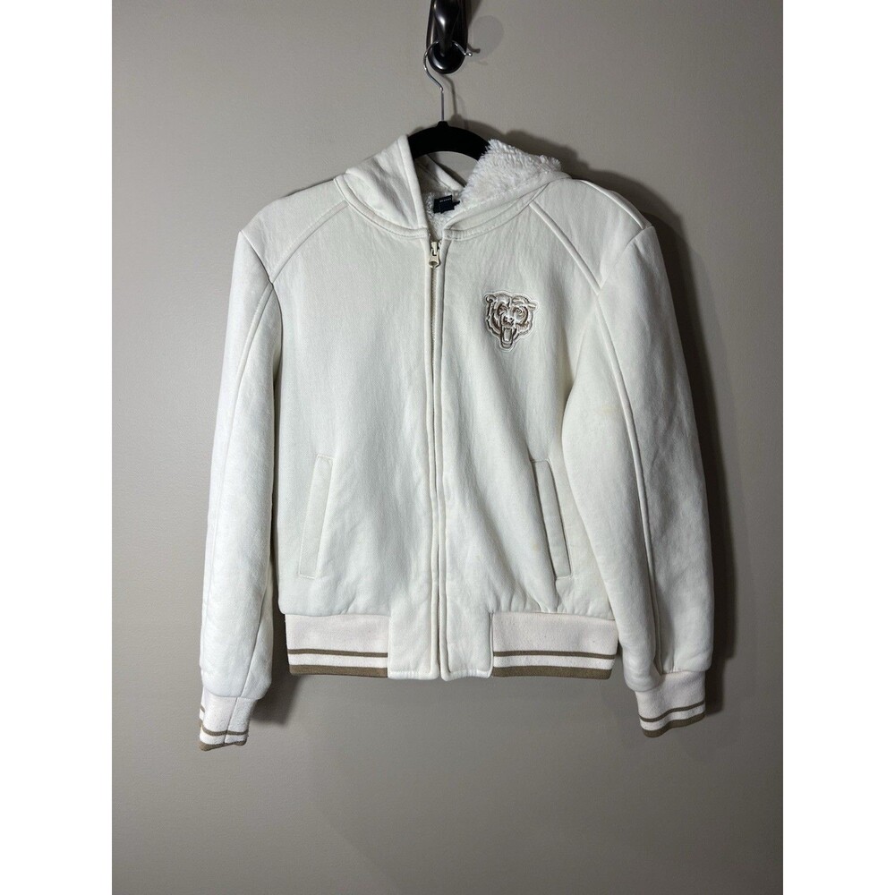 Chicago Bears  Women's Sherpa Lined Full Zip Hoodie Medium